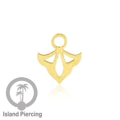 Jewelry Charm, Liontin stainless kecil, steel charm, Liontin perhiasan anting, warna gold.