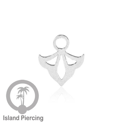 Body Jewelry Charm, Liontin stainless kecil, steel charm, Liontin perhiasan anting, warna silver.