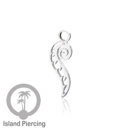 Body Jewelry Charm, Liontin stainless kecil, steel charm, Liontin perhiasan anting, warna silver.
