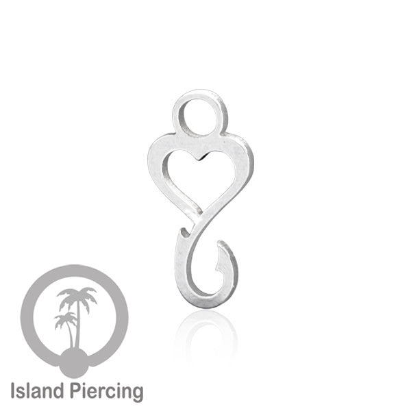 Body Jewelry Charm, Liontin stainless kecil, steel charm, Liontin perhiasan anting, warna silver.