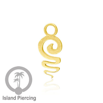Jewelry Charm, Liontin stainless kecil, steel charm, Liontin perhiasan anting, warna gold.