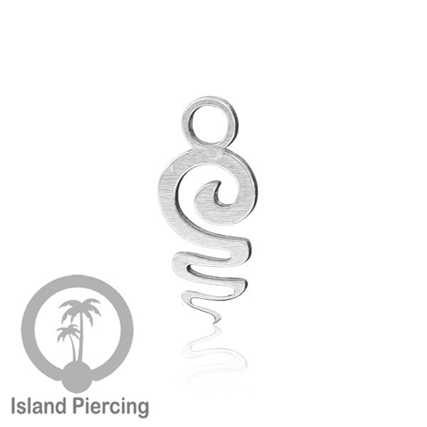 Body Jewelry Charm, Liontin stainless kecil, steel charm, Liontin perhiasan anting, warna silver.