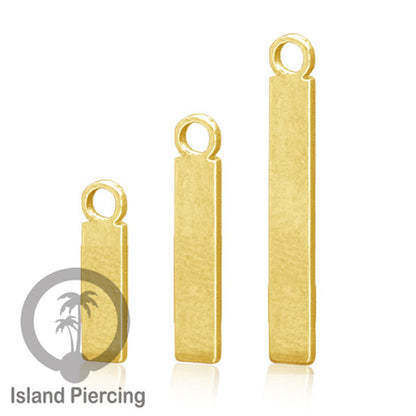 Body jewelry charm sebagai spike warna gold, untuk dekorasi anting tindik dan perhiasan biasa.