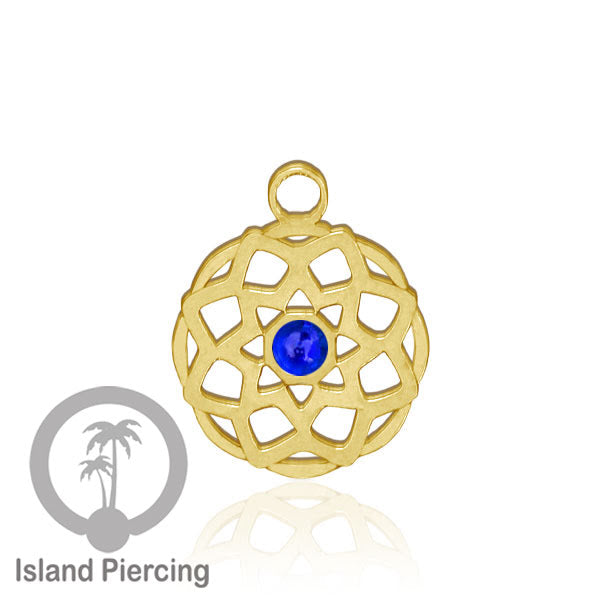 Liontin perhiasan stainless, steel body jewelry charm, Liontin anting dan gelang warna gold.