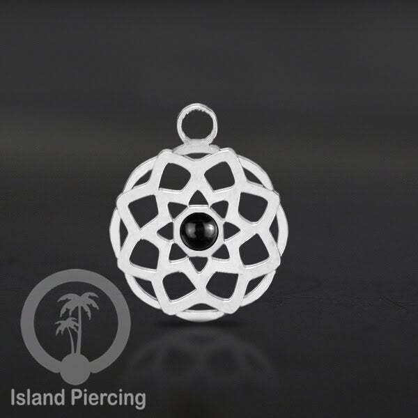 Liontin perhiasan stainless, steel body jewelry charm, Liontin anting dan gelang warna silver.