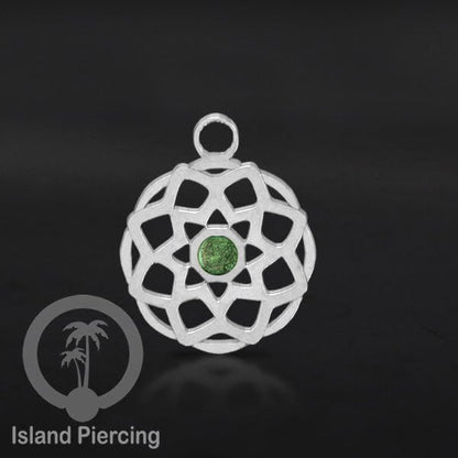 Liontin perhiasan stainless, steel body jewelry charm, Liontin anting dan gelang warna silver.