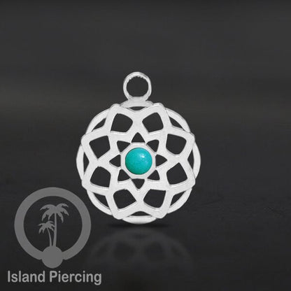 Liontin perhiasan stainless, steel body jewelry charm, Liontin anting dan gelang warna silver.