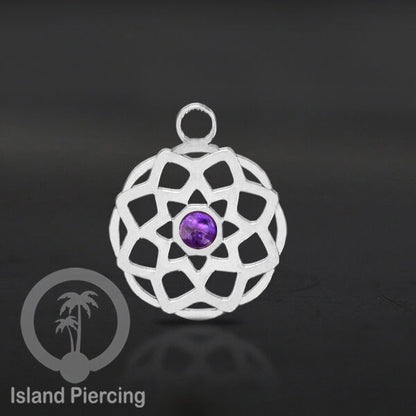 Liontin perhiasan stainless, steel body jewelry charm, Liontin anting dan gelang warna silver.