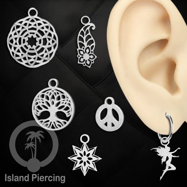 Body Jewelry Charm, liotin kecil, Stainless charm, steel charm, bracelet charm, warna silver.