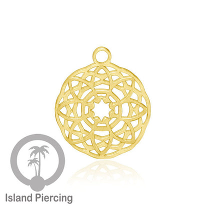 Body Jewelry Charm, liotin kecil, Stainless charm, steel charm, bracelet charm, warna gold.