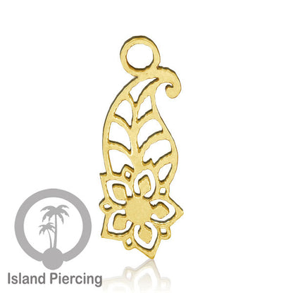 Body Jewelry Charm, liotin kecil, Stainless charm, steel charm, bracelet charm, warna gold.