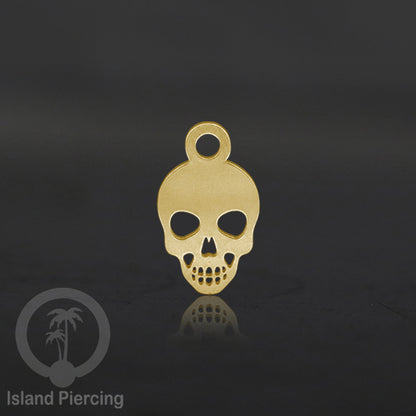 Body Jewelry Charm Stainless Liotin model Halloween Gothic jewelry warna gold, tengkorak sihir peti...