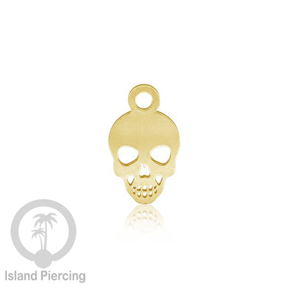 Body Jewelry Charm Stainless Liotin model Halloween Gothic jewelry warna gold, tengkorak sihir peti...