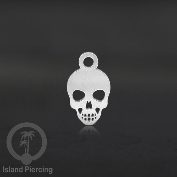 Body Jewelry Charm Stainless Liotin model Halloween Gothic jewelry warna silver, tengkorak sihir peti...