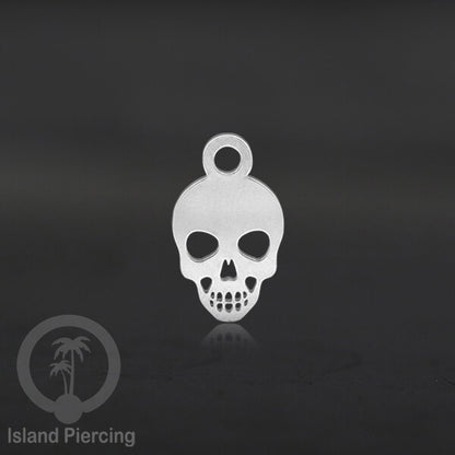 Body Jewelry Charm Stainless Liotin model Halloween Gothic jewelry warna silver, tengkorak sihir peti...