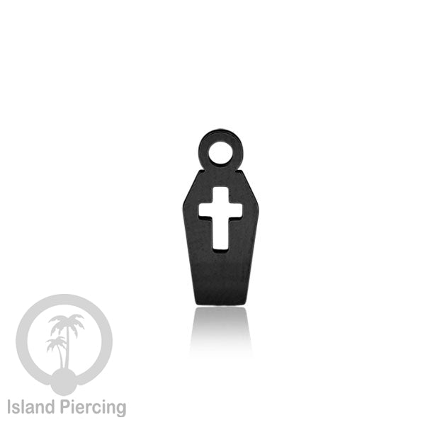 Body Jewelry Charm Stainless Liotin model Halloween Gothic jewelry warna hitam, tengkorak sihir peti...