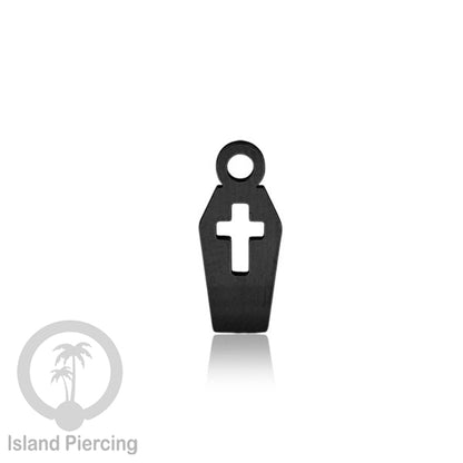 Body Jewelry Charm Stainless Liotin model Halloween Gothic jewelry warna hitam, tengkorak sihir peti...