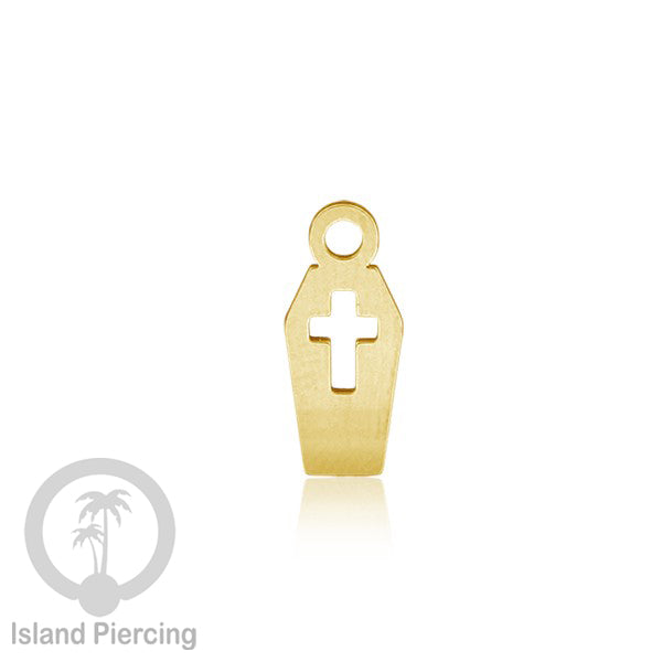 Body Jewelry Charm Stainless Liotin model Halloween Gothic jewelry warna gold, tengkorak sihir peti...
