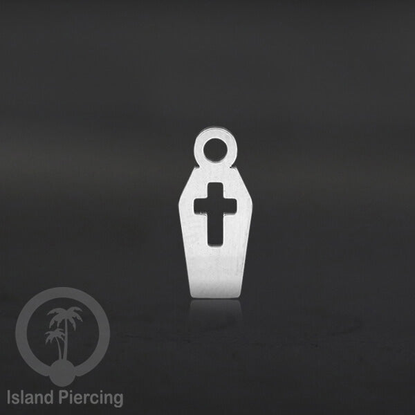 Body Jewelry Charm Stainless Liotin model Halloween Gothic jewelry warna silver, tengkorak sihir peti...
