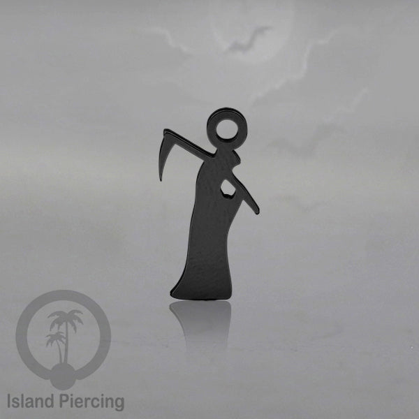 Body Jewelry Charm Stainless Liotin model Halloween Gothic jewelry warna hitam, tengkorak sihir peti...