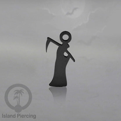 Body Jewelry Charm Stainless Liotin model Halloween Gothic jewelry warna hitam, tengkorak sihir peti...