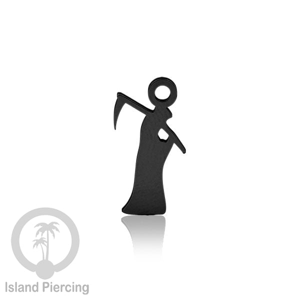 Body Jewelry Charm Stainless Liotin model Halloween Gothic jewelry warna hitam, tengkorak sihir peti...