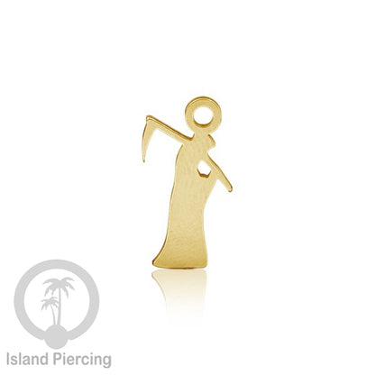 Body Jewelry Charm Stainless Liotin model Halloween Gothic jewelry warna gold, tengkorak sihir peti...