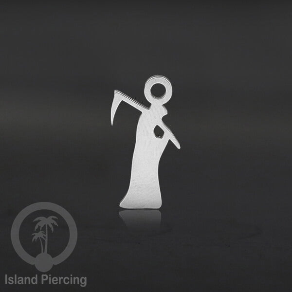 Body Jewelry Charm Stainless Liotin model Halloween Gothic jewelry warna silver, tengkorak sihir peti...