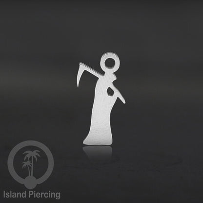 Body Jewelry Charm Stainless Liotin model Halloween Gothic jewelry warna silver, tengkorak sihir peti...