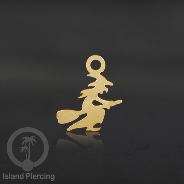 Body Jewelry Charm Stainless Liotin model Halloween Gothic jewelry warna gold, tengkorak sihir peti...