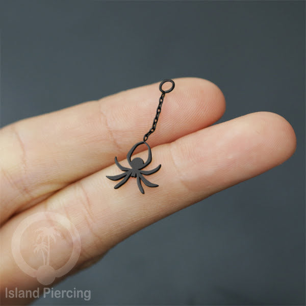 Body Jewelry Charm Stainless Liotin model Halloween Gothic jewelry warna hitam, tengkorak sihir peti...