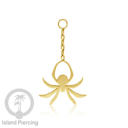 Body Jewelry Charm Stainless Liotin model Halloween Gothic jewelry warna gold, tengkorak sihir peti...