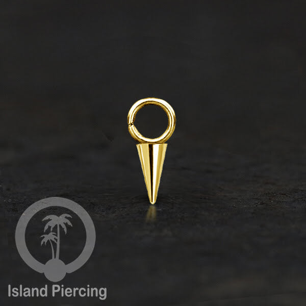 Body jewelry charm sebagai spike, yang bisa di pakai untuk dekorasi model lain seperti tragusm helix dan segment ring, steel charm.