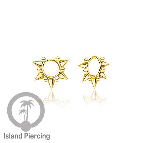 Piercing Charm Liotin Stainless warna silver &amp; gold yang tertutup khusus Stacking ring model segment ring yang di pasang banyak.