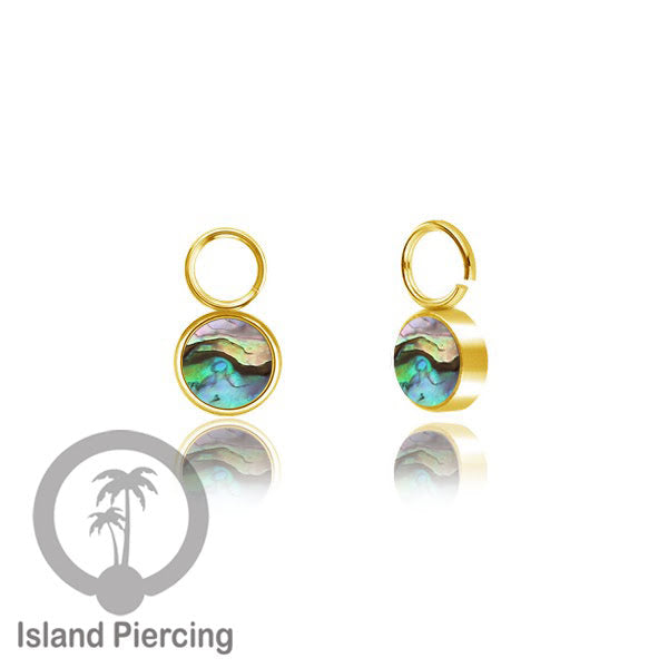 Piercing Charm yang Liotin Stainless manis warna gold dengan batu kecil pilihan warna