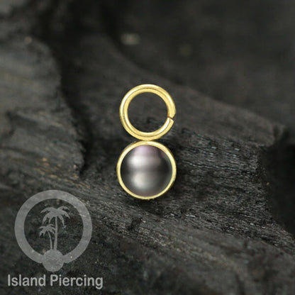 Piercing Charm yang Liotin Stainless manis warna gold dengan batu kecil pilihan warna