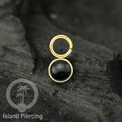 Piercing Charm yang Liotin Stainless manis warna gold dengan batu kecil pilihan warna