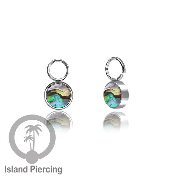 Piercing Charm yang Liotin Stainless manis warna silver dengan batu kecil pilihan warna