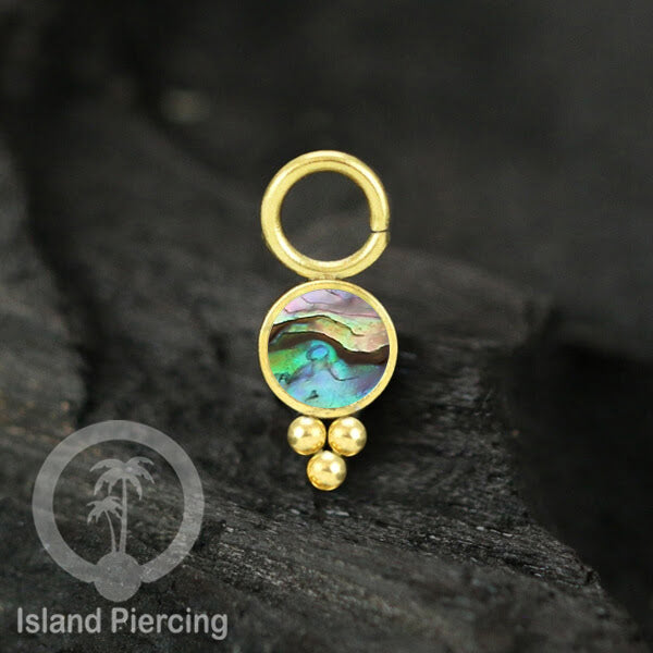 Piercing Charm yang Liotin Stainless manis warna gold dengan batu kecil pilihan warna
