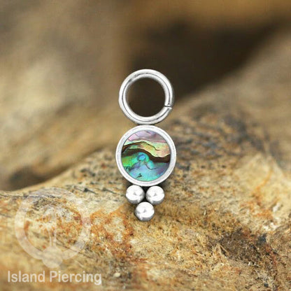 Piercing Charm yang Liotin Stainless manis warna silver dengan batu kecil pilihan warna