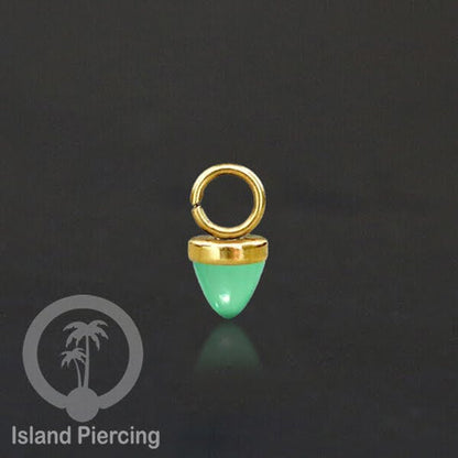 Piercing Charm yang Liotin Stainless kecil warna emas dan silver dengan batu bentuk peluru
