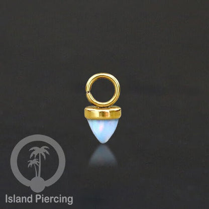 Piercing Charm yang Liotin Stainless kecil warna emas dan silver dengan batu bentuk peluru