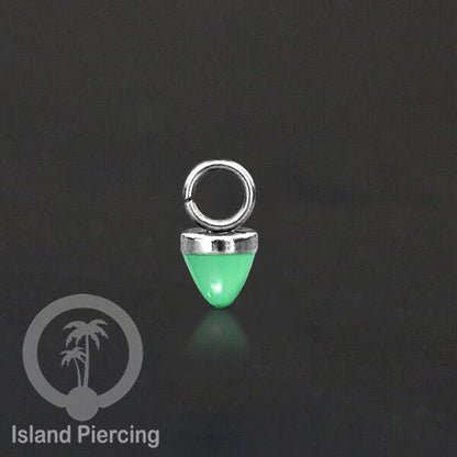 Piercing Charm yang Liotin Stainless kecil warna emas dan silver dengan batu bentuk peluru