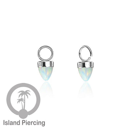 Piercing Charm yang Liotin Stainless kecil warna emas dan silver dengan batu bentuk peluru