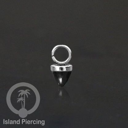 Piercing Charm yang Liotin Stainless kecil warna emas dan silver dengan batu bentuk peluru