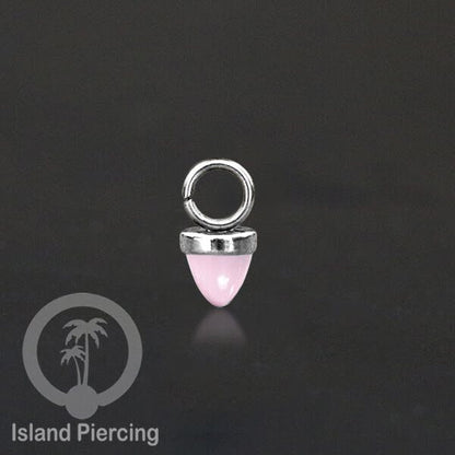 Piercing Charm yang Liotin Stainless kecil warna emas dan silver dengan batu bentuk peluru