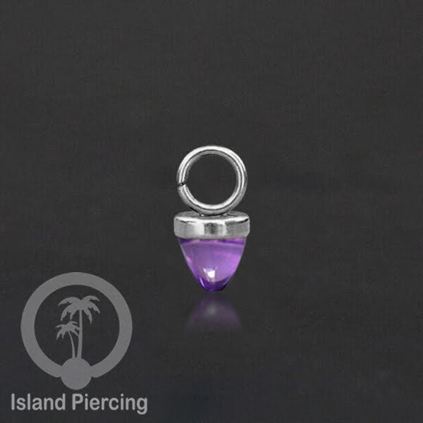 Piercing Charm yang Liotin Stainless kecil warna emas dan silver dengan batu bentuk peluru