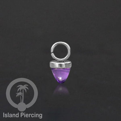 Piercing Charm yang Liotin Stainless kecil warna emas dan silver dengan batu bentuk peluru