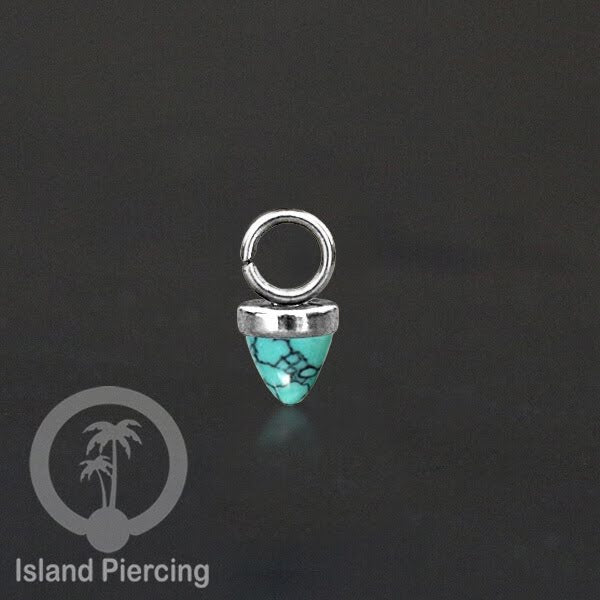 Piercing Charm yang Liotin Stainless kecil warna emas dan silver dengan batu bentuk peluru