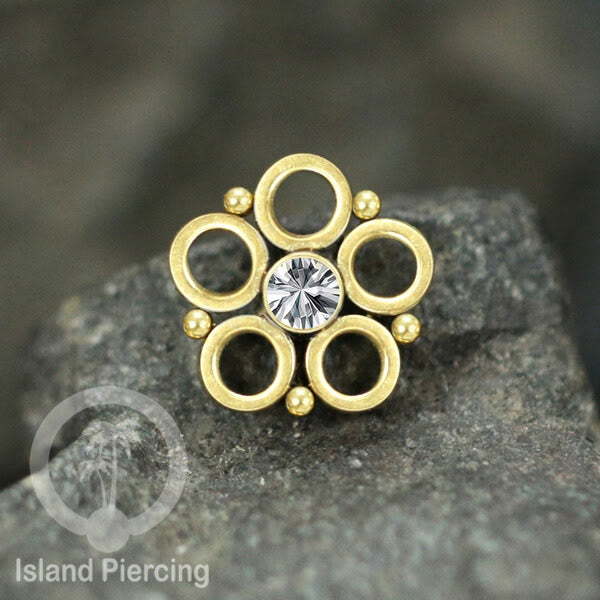 Body Jewelry Charm stainless kristal zirconia biotin tertutup khusus jenis anting hoop dan segment ring.